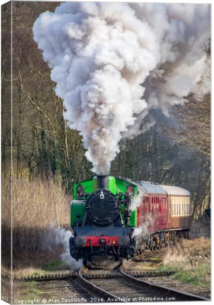 Letting off steam Canvas Print by Alan Tunnicliffe
