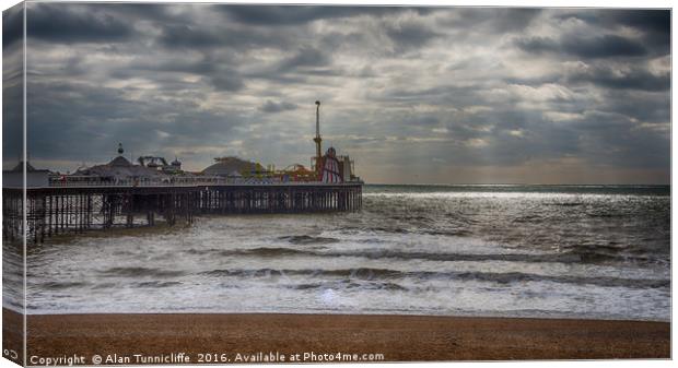 Brighton pier Canvas Print by Alan Tunnicliffe