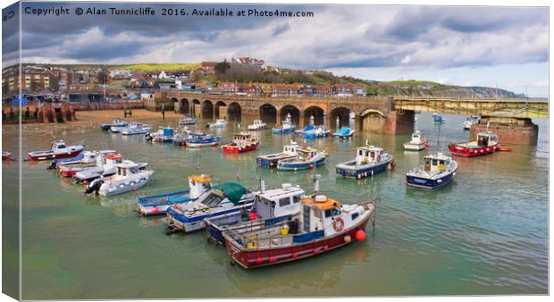 Folkestone Harbour Canvas Print by Alan Tunnicliffe