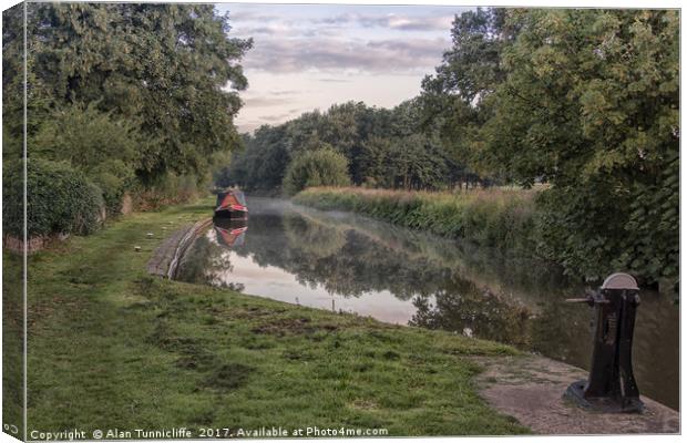 Trent and Mersey canal Canvas Print by Alan Tunnicliffe