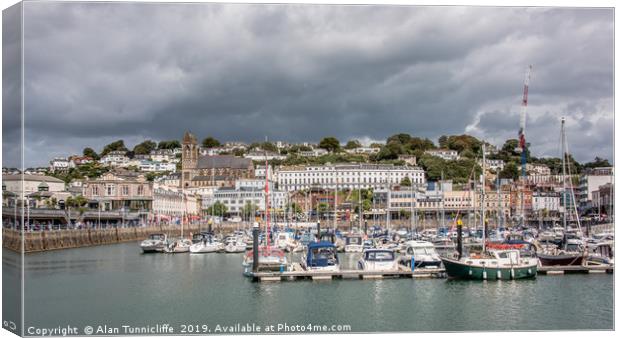 Majestic Torquay Harbour Canvas Print by Alan Tunnicliffe