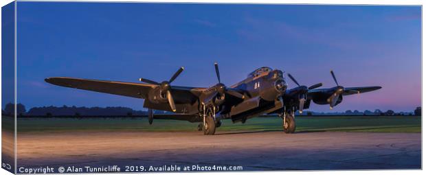 Lancaster Bomber Just jane Canvas Print by Alan Tunnicliffe