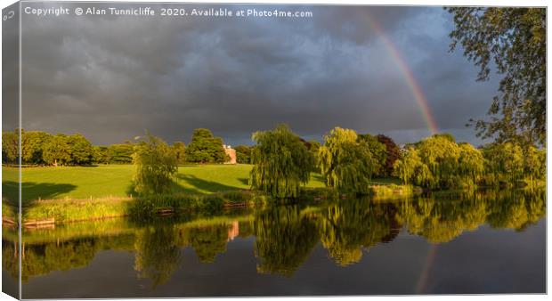sunlight and rainbow Canvas Print by Alan Tunnicliffe