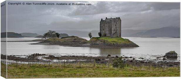 Castle Stalker Canvas Print by Alan Tunnicliffe