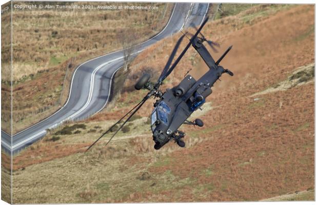 AH-64E Apache helicopter Canvas Print by Alan Tunnicliffe