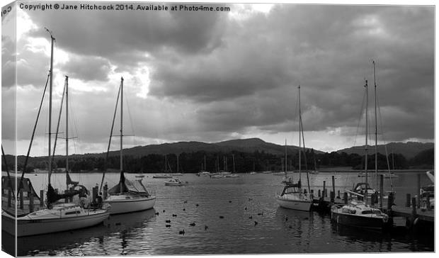 Boats on Windermere Canvas Print by Jane Hitchcock