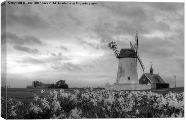 Windmill at Lytham St Annes Canvas Print by Jane Hitchcock