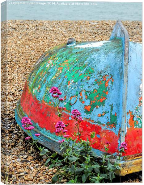 Rusty old boat Canvas Print by Susan Sanger