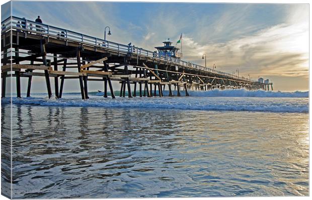 San Clemente Pier Canvas Print by Jean Booth