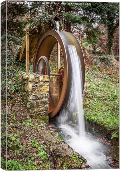 The Flowing Waterwheel Canvas Print by Christine Smart