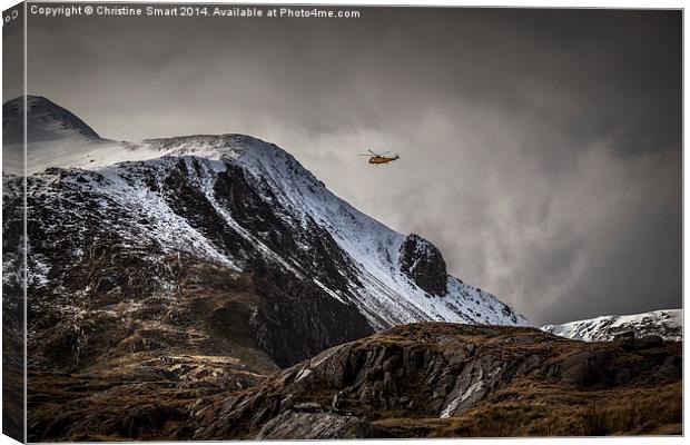 RAF Mountain Rescue in Snowdonia Canvas Print by Christine Smart
