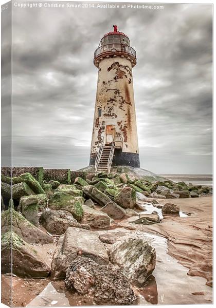  Point of Ayr Lighthouse Canvas Print by Christine Smart