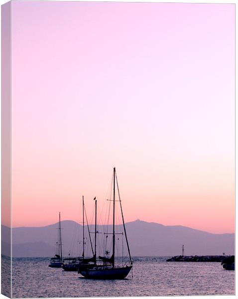 Hazy Harbour Canvas Print by Jodie Booth