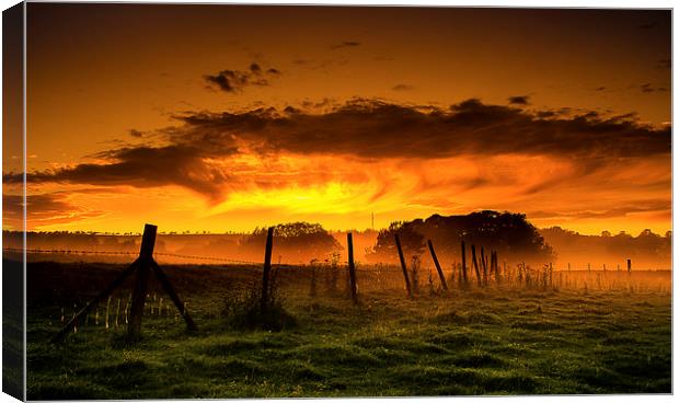 Fire in the Sky Canvas Print by Rich Berry