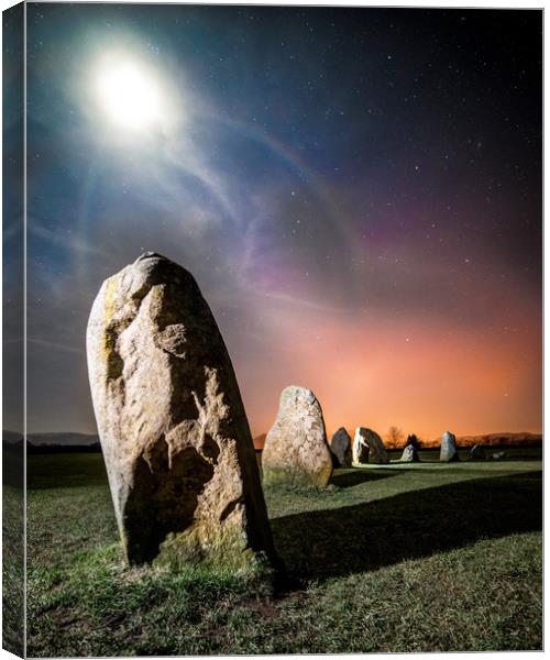 Castlerigg Stone Circle by Moonlight Canvas Print by Rich Berry