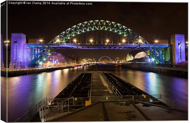 Down Tyne at night Canvas Print by Ian Clamp
