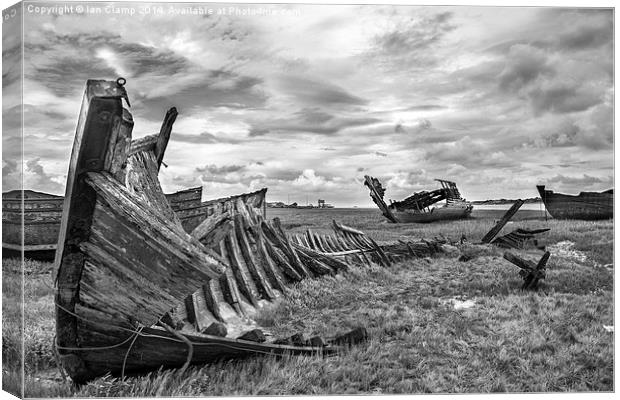  Old wrecks Canvas Print by Ian Clamp