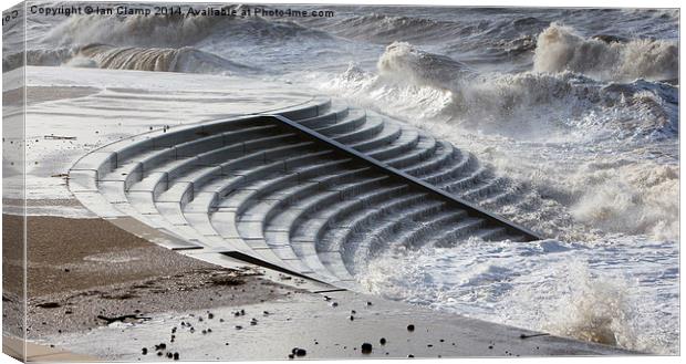  Wave breaker Canvas Print by Ian Clamp