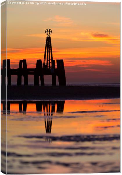  Sunset Jetty Canvas Print by Ian Clamp
