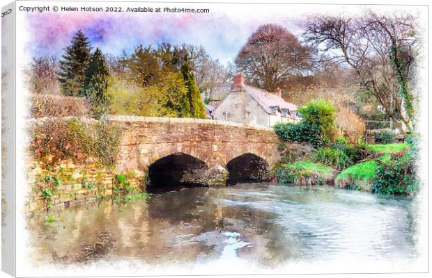 The River Lerryn Canvas Print by Helen Hotson