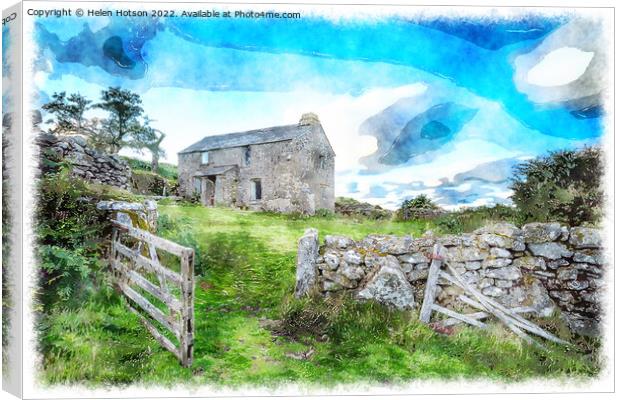 Bodmin Moor in Cornwall Canvas Print by Helen Hotson