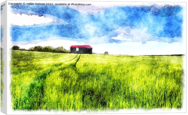 Summer Meadow Painting Canvas Print by Helen Hotson
