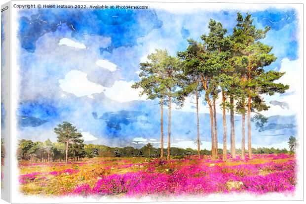 Arne Heather Painting Canvas Print by Helen Hotson
