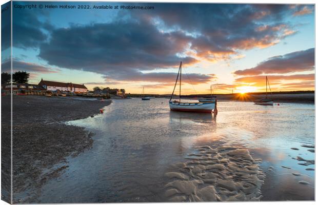 Burnham Overy Staithe Canvas Print by Helen Hotson