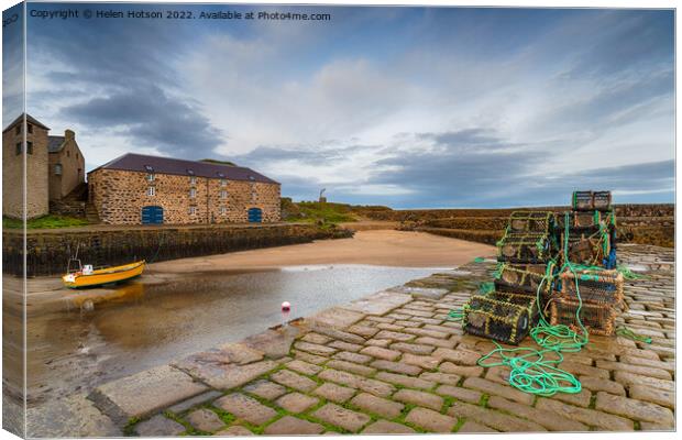 The quay at Portsoy Canvas Print by Helen Hotson