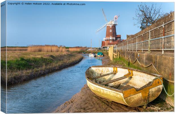 River Glaven at Cley Mill Canvas Print by Helen Hotson
