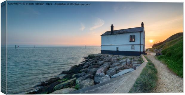 Lepe Beach in the New Forest Canvas Print by Helen Hotson