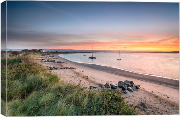 Sunrise from Crow Point Canvas Print by Helen Hotson
