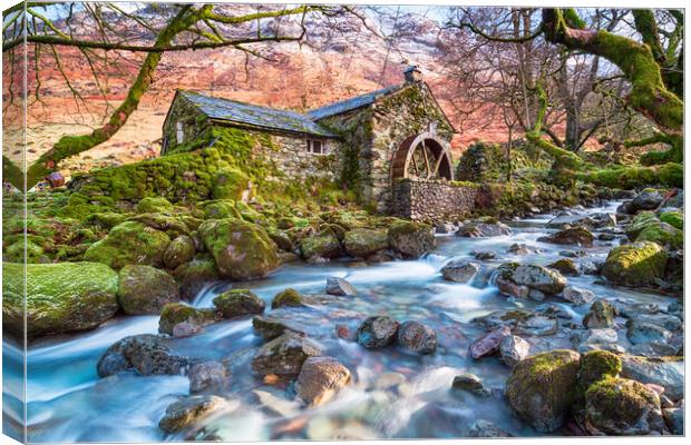 Borrowdale in the Lake District Canvas Print by Helen Hotson