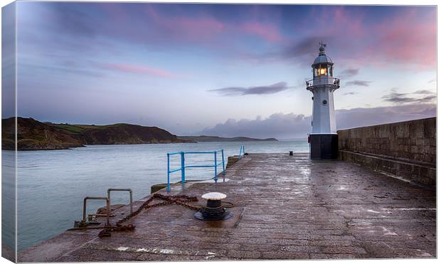 Lighthouse at Sunrise Canvas Print by Helen Hotson