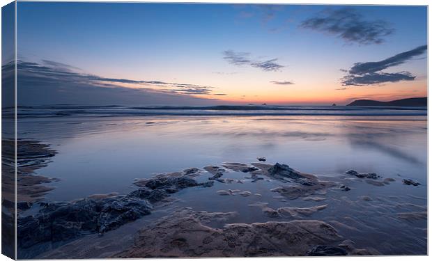 Bootprints in the Sand Canvas Print by Helen Hotson