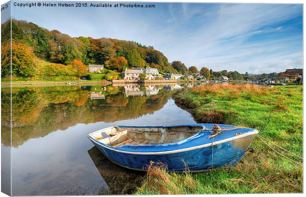 Autumn in Cornwall Canvas Print by Helen Hotson