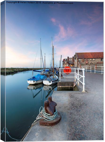 The Quay at Blakeney Canvas Print by Helen Hotson