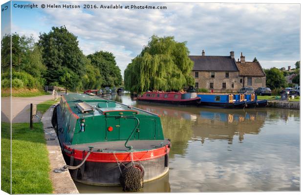 The Kennet and Avon Canal Canvas Print by Helen Hotson