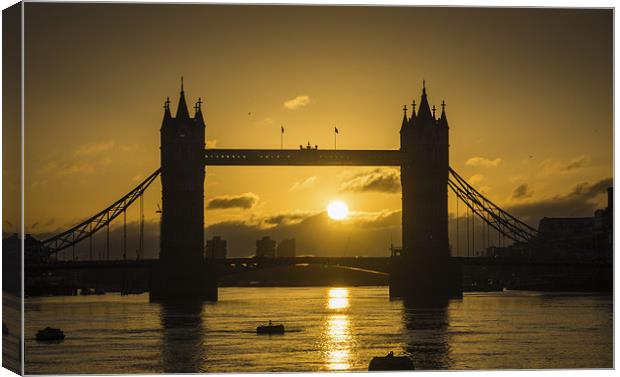 Sunrise at Tower Bridge Canvas Print by Olavs Silis