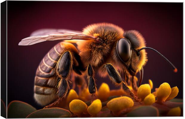 Honey Bee Canvas Print by Bahadir Yeniceri