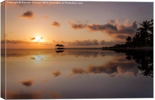 Tropical Sunset Canvas Print by Bahadir Yeniceri