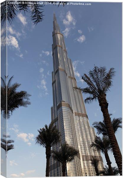 Burj Khalifa 4 Canvas Print by Andreas Klatt