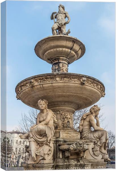 Fountain Canvas Print by Colin Porteous