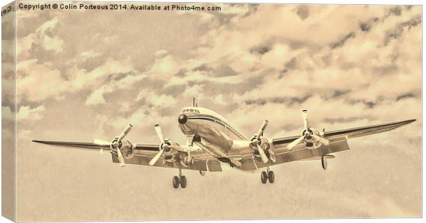  Lockheed Constellation Canvas Print by Colin Porteous