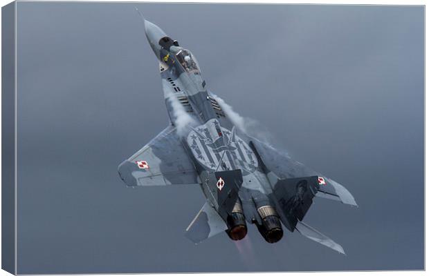  Polish Mig-29 Pull Up Canvas Print by James Innes