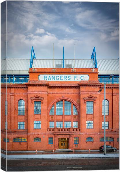 Rangers Ibrox Stadium Front Facade Canvas Print by Antony McAulay