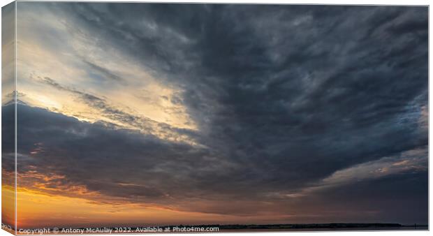 Faro Island Sunset Dramatic Sky Canvas Print by Antony McAulay