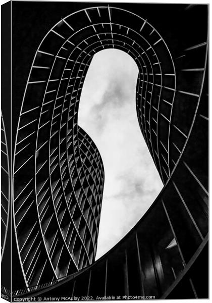 Copenhagen Axel Towers Through the Keyhole Canvas Print by Antony McAulay