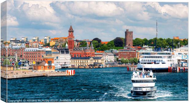 Helsingborg Cityscape Canvas Print by Antony McAulay