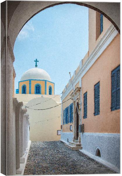 Fira catholic cathedral 06 Canvas Print by Antony McAulay